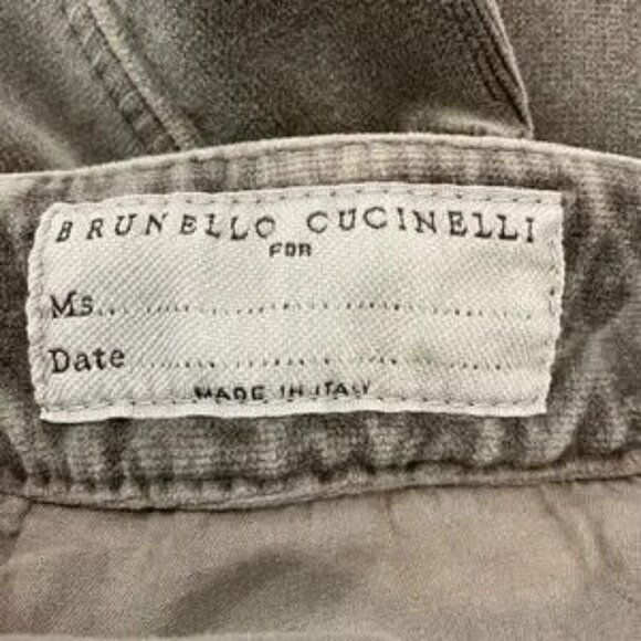 BRUNELLO CUCINELLI GREY MONILI BEAD EMBELLISHED CONTEMPORARY LOOSE FULL LENGTH V - Picture 2 of 7